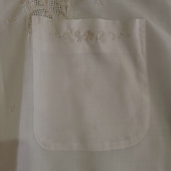 Red Horse Mens Button Up Shirt White Size Large Polyester Blend Pockets Design - Picture 10 of 12